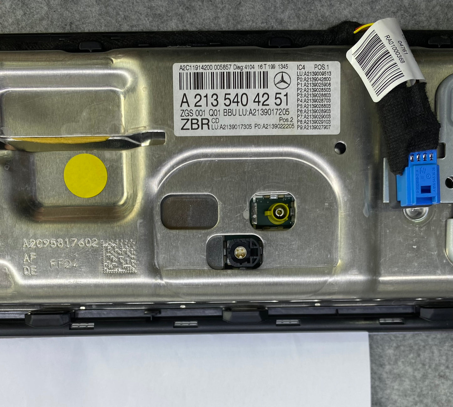 Mercedes Benz W213 E-Class Digital Instrument and Media Display Unit